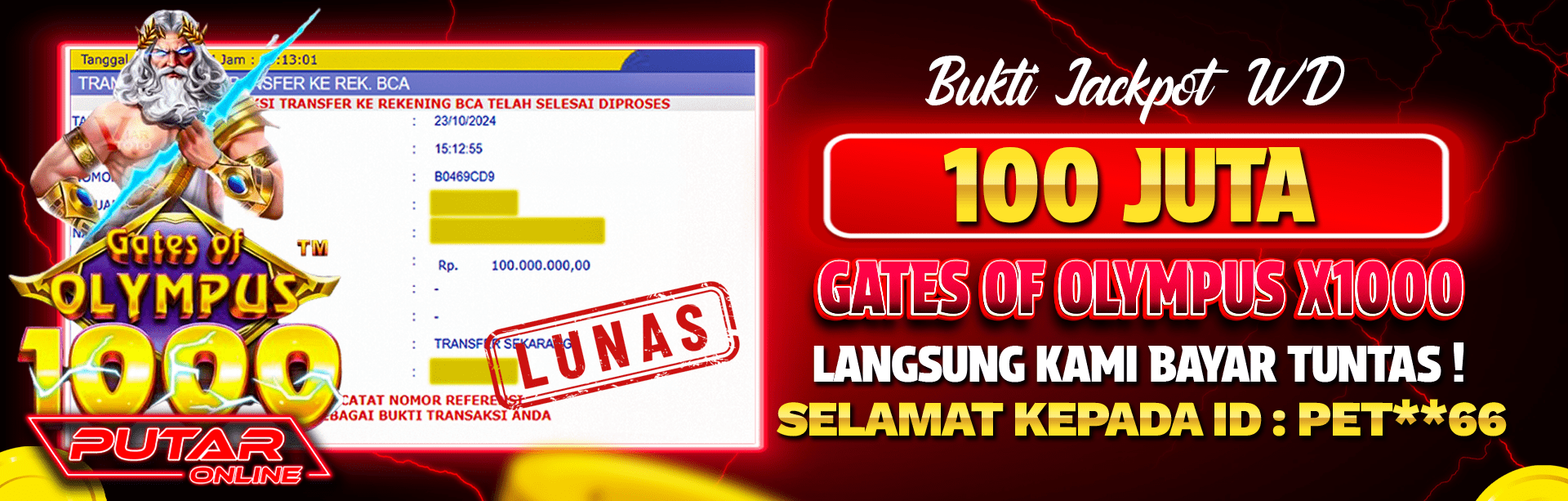 BUKTI JACKPOT WD BESAR DI PUTARONLINE